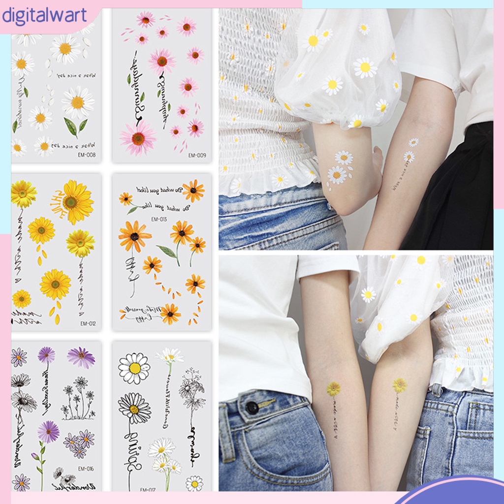 Bộ 3 Hình Xăm Dán Cơ Thể Bằng Giấy Siêu Mỏng Có Thể Tháo Rời