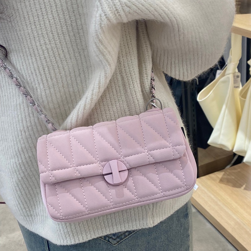 Ielgy Túi Xách Đeo Vai Hình Vuông Cỡ Nhỏ Bằng Vải Kết Cấu Hình Thoi Chất Lượng Cao Thoải Mái Dễ Phối Đồ Cho Nữ