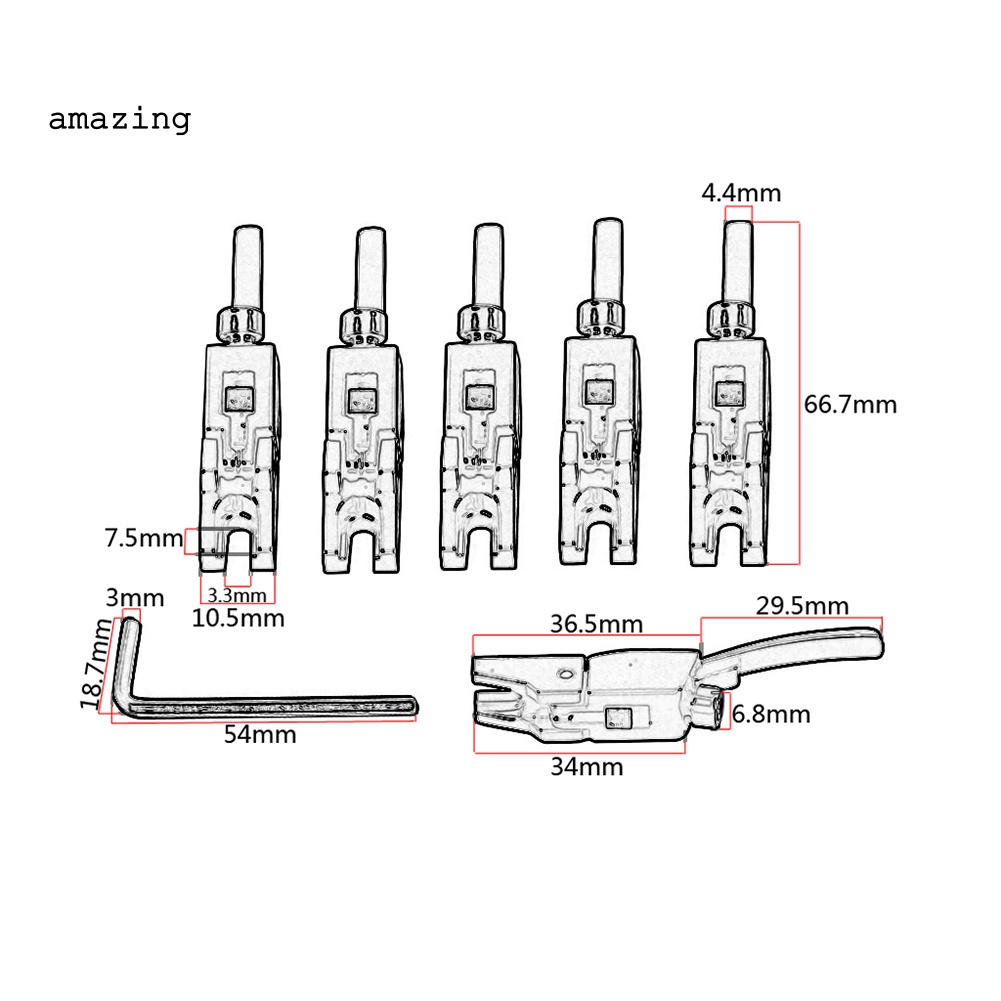 Set 6 Phụ Kiện Khóa Ngựa Đàn Guitar Điện Chuyên Dụng