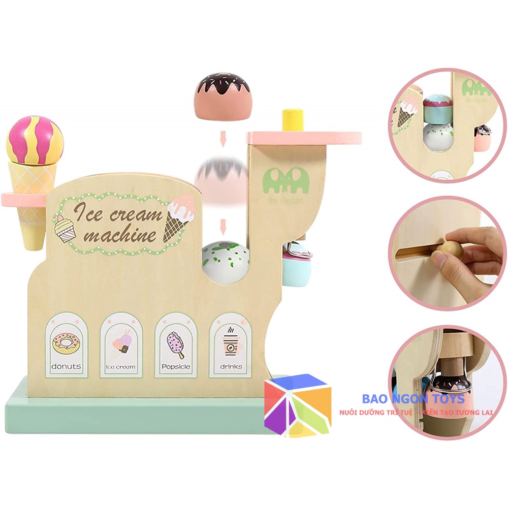 ĐỒ CHƠI NHẬP VAI VUI NHỘN MÁY LÀM KEM GIÚP BÉ PHÁT TRIỂN KỸ NĂNG NHẬP VAI VÀ GIẢI TRÍ CÙNG BẠN BÈ BAO NGON TOYS DG242