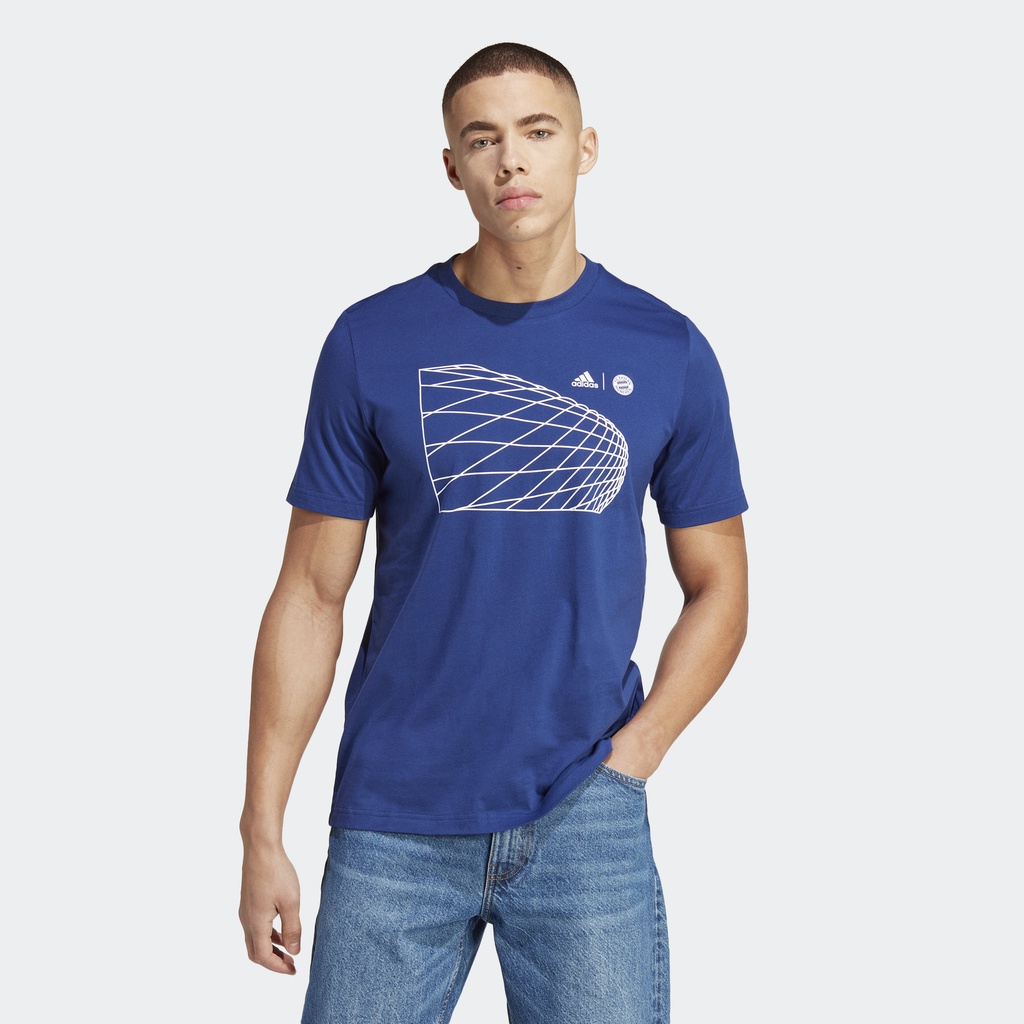 Adidas Bóng đá Áo Thun Họa Tiết FC Bayern Nam Màu xanh da trời HT8829