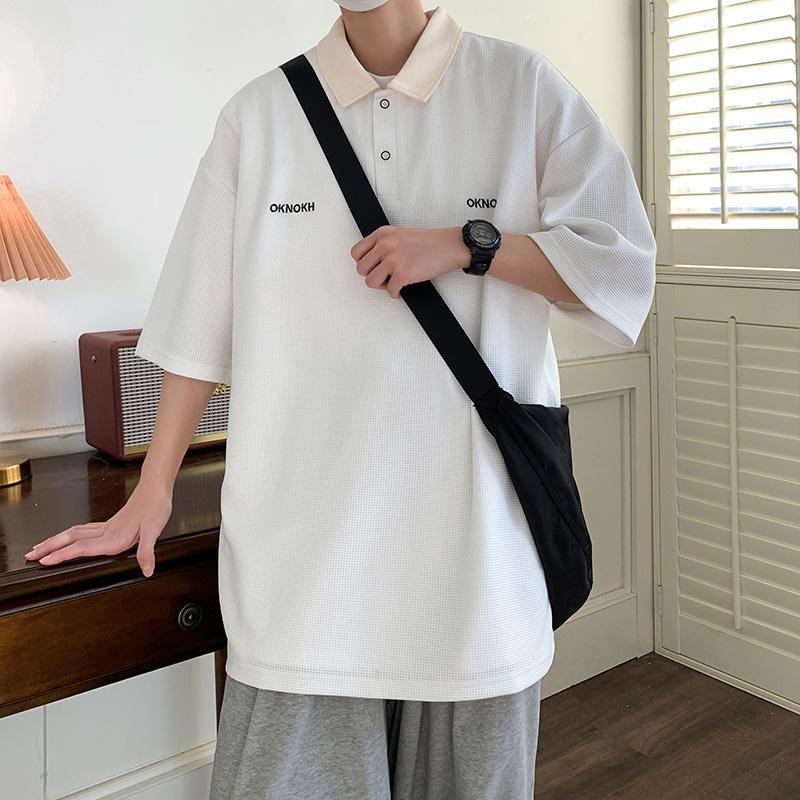 Áo Thun Tay Ngắn Cổ Tròn Họa Tiết Kẻ Sọc Thời Trang Mùa Hè 2023 Mới Cho Nam