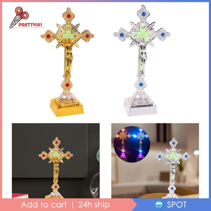 [Prettyia1] Đèn Ngủ Cầu Nguyện Hình Tượng Chúa Jesus 3D
