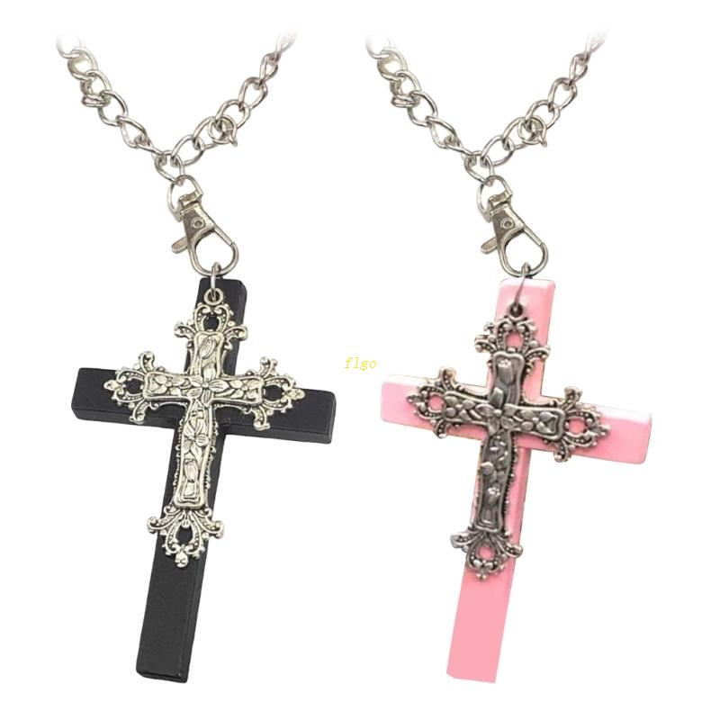Vòng Cổ Choker Mặt Chữ Thập Phong Cách Gothic Cho Nữ
