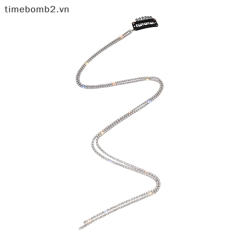 Kẹp Tóc Đính Đá Pha Lê Tua Rua Dài Cho Nữ