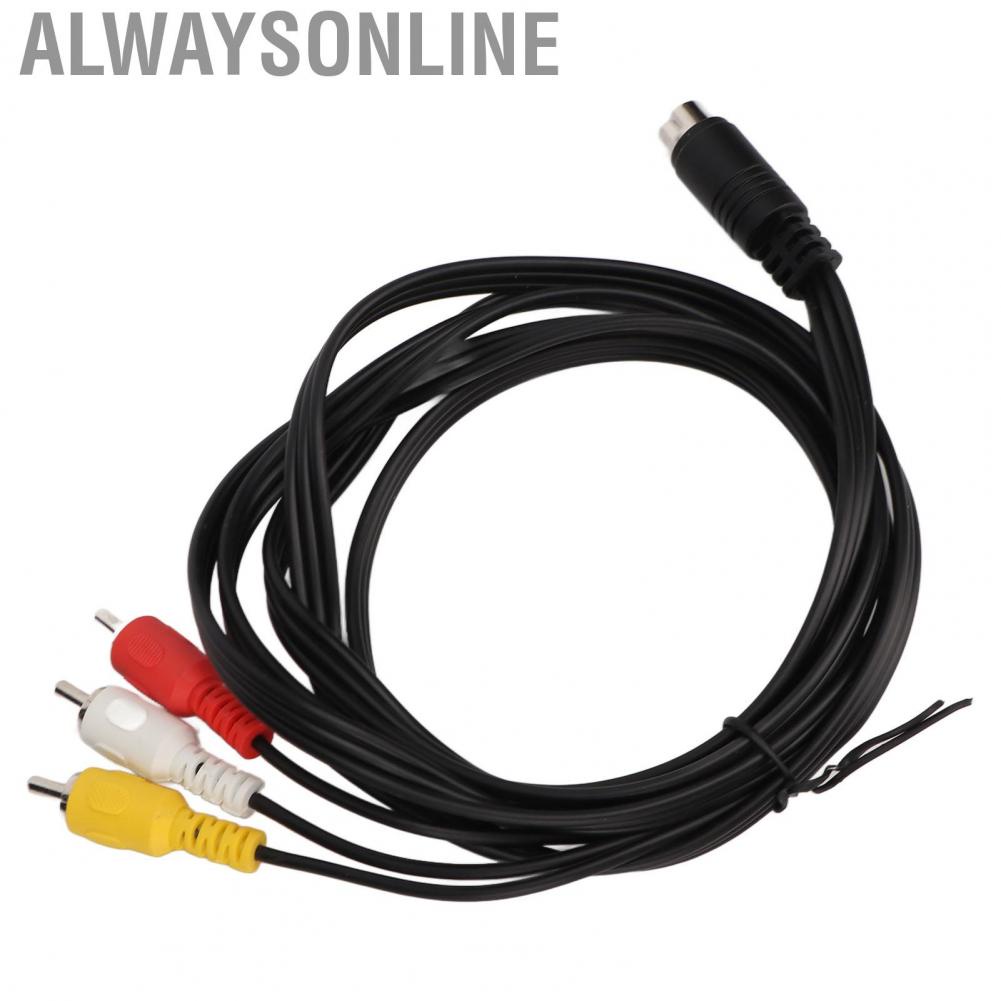 Alwaysonline DIN 10 Pin To 3 Cable Male Signal Video Adapter Cord For TV