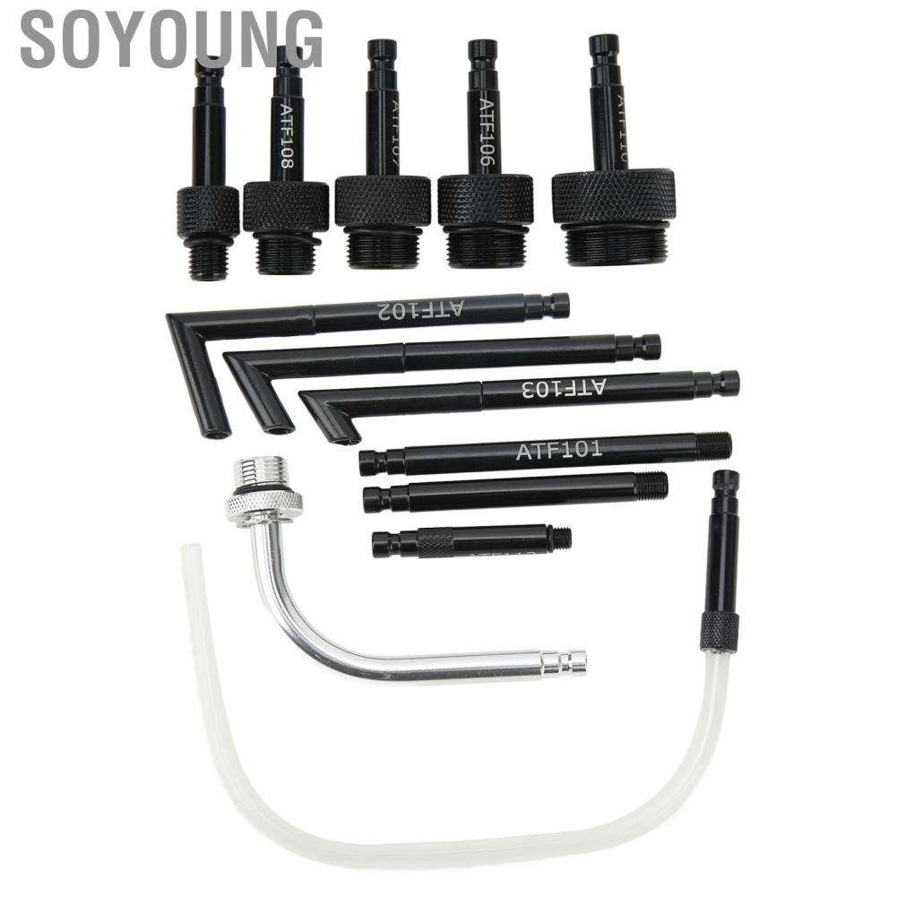 Soyoung ATF Gearbox Filling Adapter  13 Pcs Transmission Oil Refill Connector Tool Heavy Duty Carbon Steel for Auto