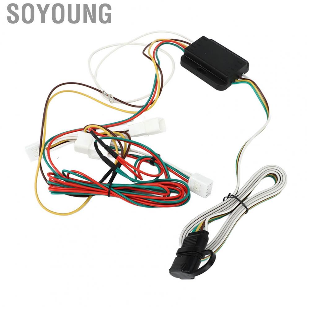 Soyoung Trailer Wiring Harness Flexible Safe Kit 4 Pin for Car