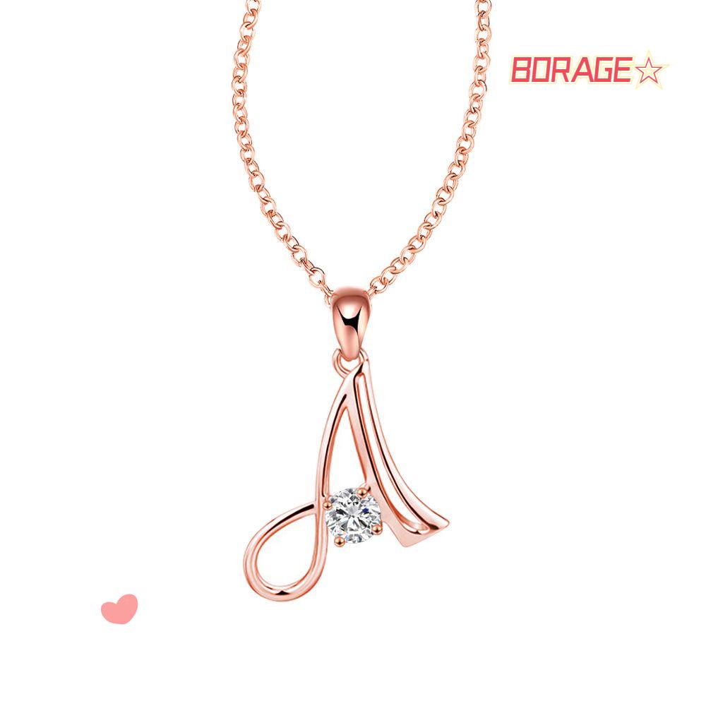 Vòng cổ Mặt Chữ BORAG Và Hoa Hồng|Trang Sức Bảng Chữ Cái Cho Nữ|Vòng cổ Mặt Chữ Cái Từ A-Z