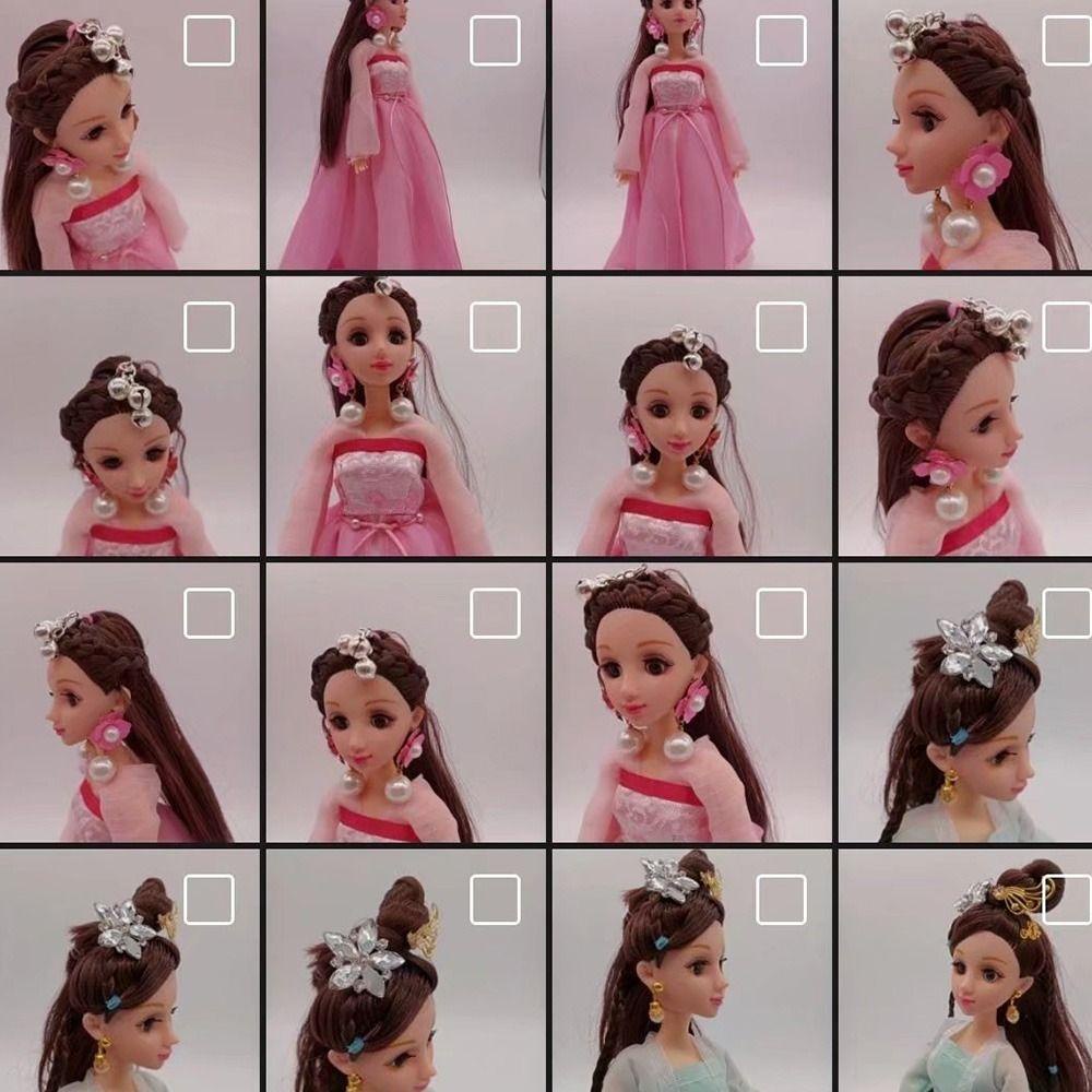 CHOOKEY Set 10 Kẹp Tóc Nhiều Kiểu Dáng Xinh Xắn Cho Búp Bê