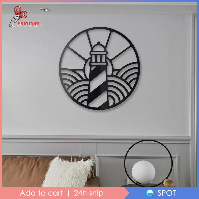 [Prettyia1] Mặt Dây Chuyền Kim Loại Điêu Khắc Ngọn Hải Đăng Trang Trí Nhà Bếp Ngoài Trời