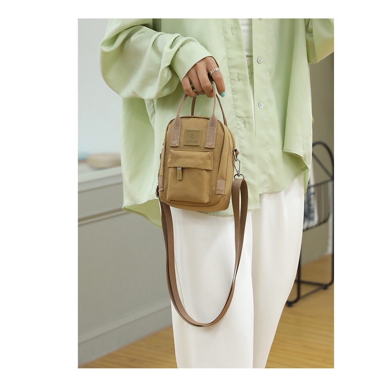 Túi Đeo Chéo Mini Bằng Nylon Chống Nước Thời Trang Hàn Quốc Mới Cho Nữ