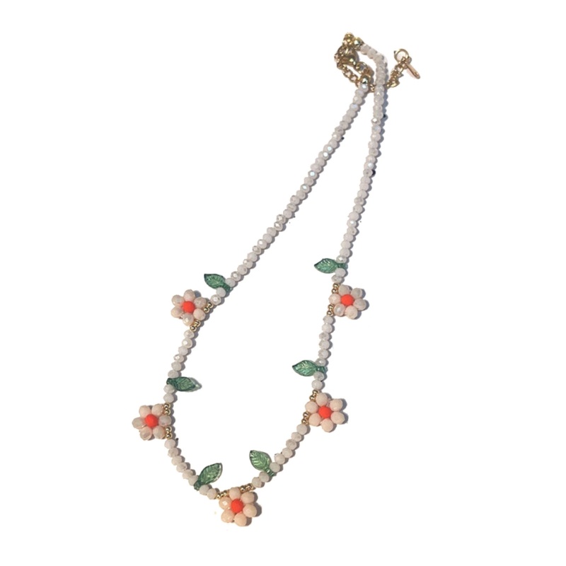 Vòng cổ Chuỗi Hạt Mặt Hoa Nhỏ Thời Trang Dự Tiệc Cho Nữ