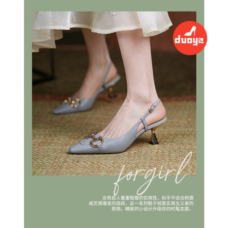 Đôi Tóc Thẳng ~ [Hàng Có Sẵn] Sandal Cao Gót Mũi Nhọn Phong Cách Mới Mùa Hè 2021 Dành Cho Nữ