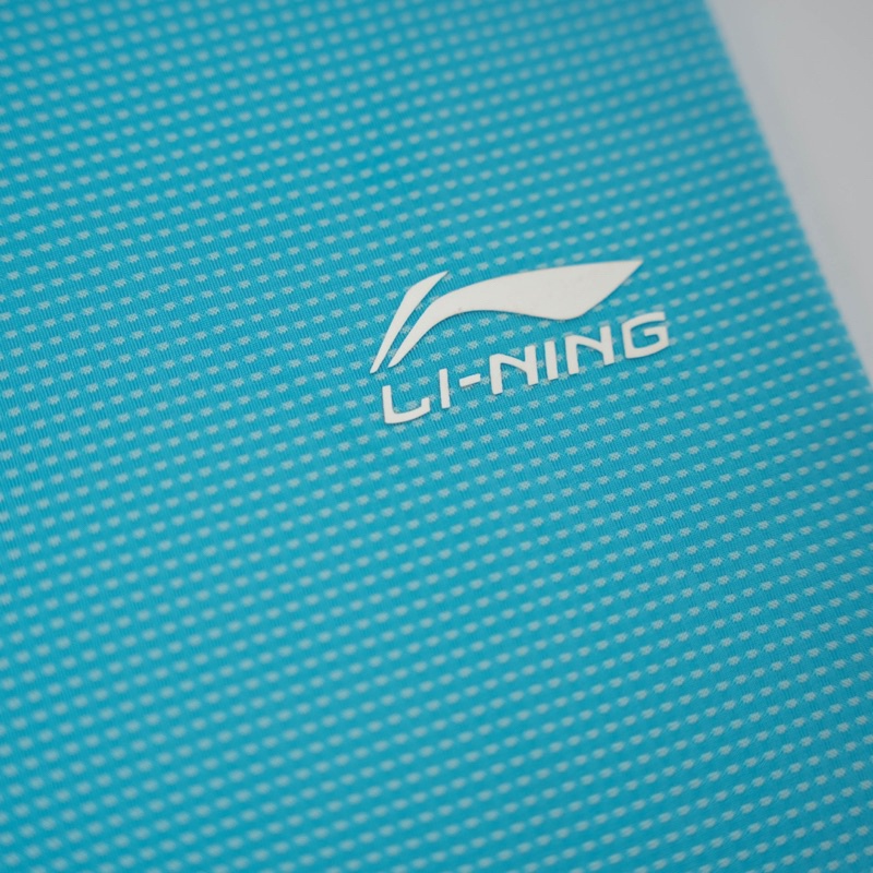 Bộ thể thao nam, bộ Li-Ning cộc tay nam tròn chất liệu vải thun lạnh co dãn thoải mái thấm hút mồ hôi logo ép cao su non