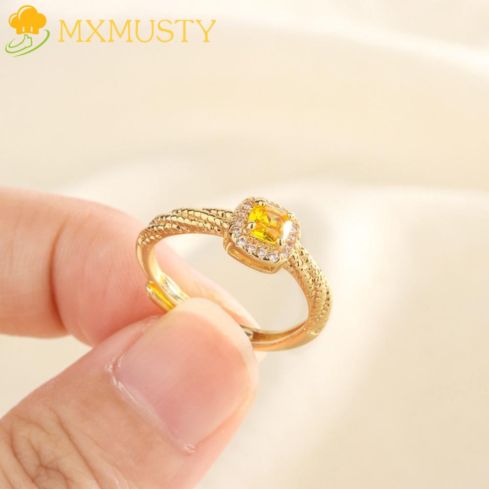 Nhẫn Hình Vuông Dạng Mở Có Thể Điều Chỉnh Thời Trang Hàn Quốc Dành Cho Cặp Đôi