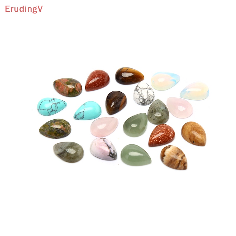 Bộ 10 Hạt Đá Cabochon Hình Oval Tự Nhiên Dùng Làm Trang Sức