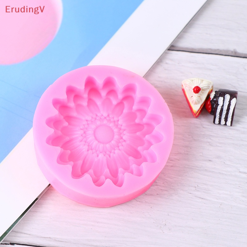Khuôn Silicon Dập Nổi Hình Cánh Hoa Hướng Dương Trang Trí Bánh Kem