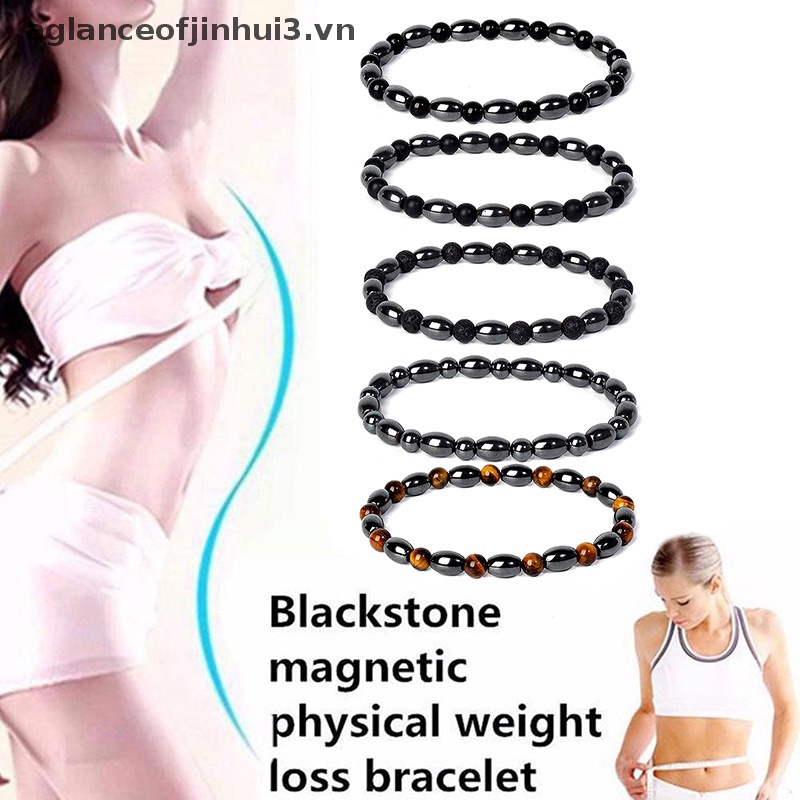 ~ Afhvn ~ Vòng Tay Chuỗi Hạt Mắt Hổ Đá Hematite Giảm Cân Tốt Cho Sức Khỏe.