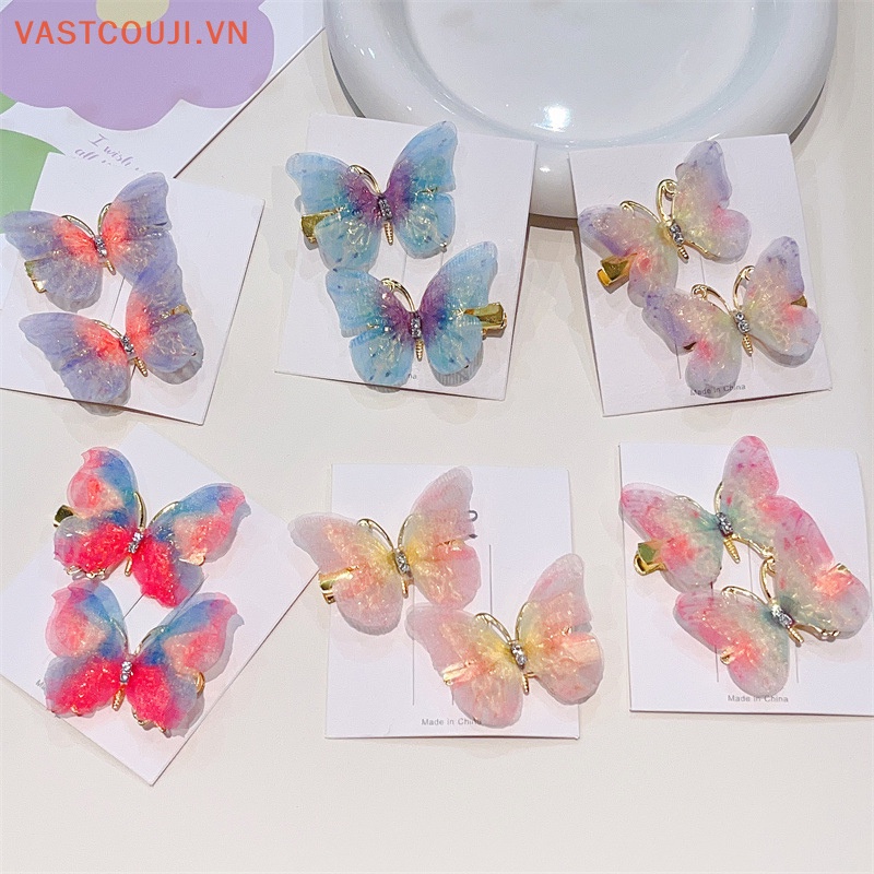 Kẹp Tóc Hình Bướm 3D Xinh Xắn Cho Bé Gái
