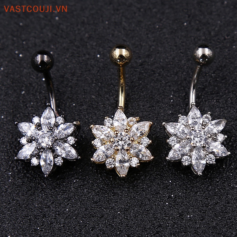 Khuyên Rốn Hình Hoa Đính Đá Pha Lê Gợi Cảm Thời Trang Cho Nữ VN
