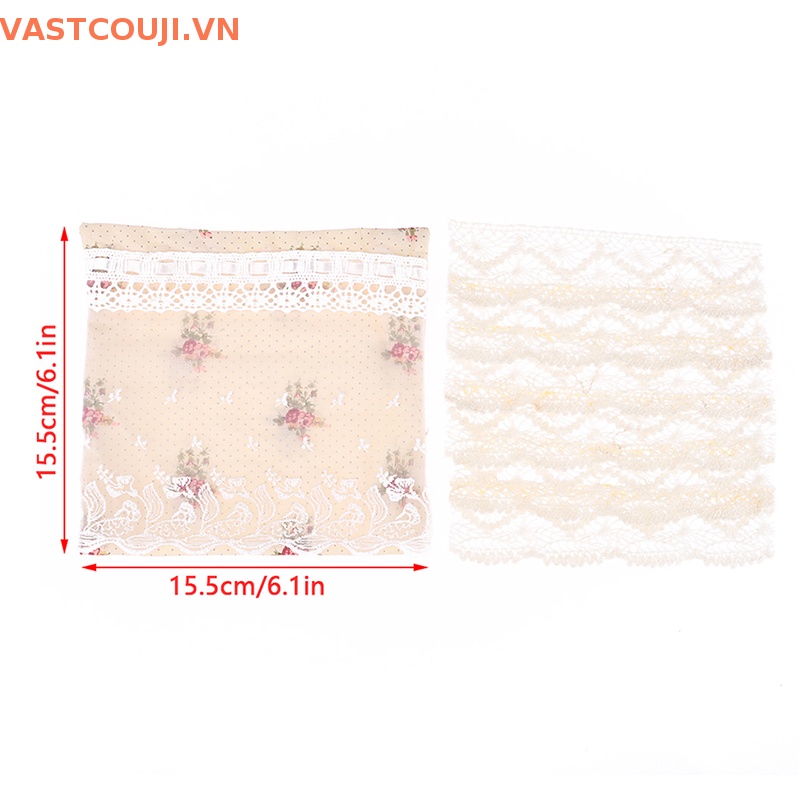 1 Bộ Chăn Ga Gối Đệm Phối Ren Tỉ Lệ 1: 12 Trang Trí Nhà Búp Bê