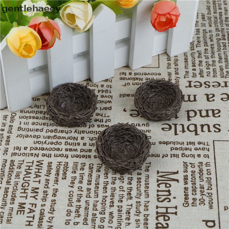 1 Mô Hình Tổ Chim Mini Bằng Nhựa Resin Trang Trí Tiểu Cảnh