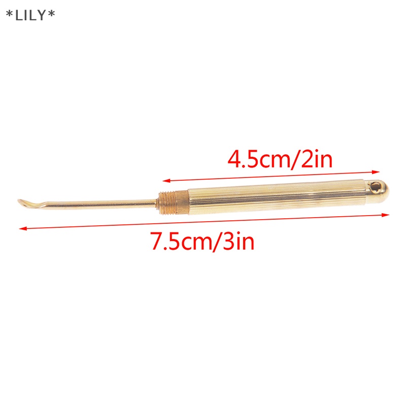 LILY Gấp loại vàng ráy tai sạch hơn ráy tai sáp loại bỏ công cụ Tai muỗng kèm theo uuu