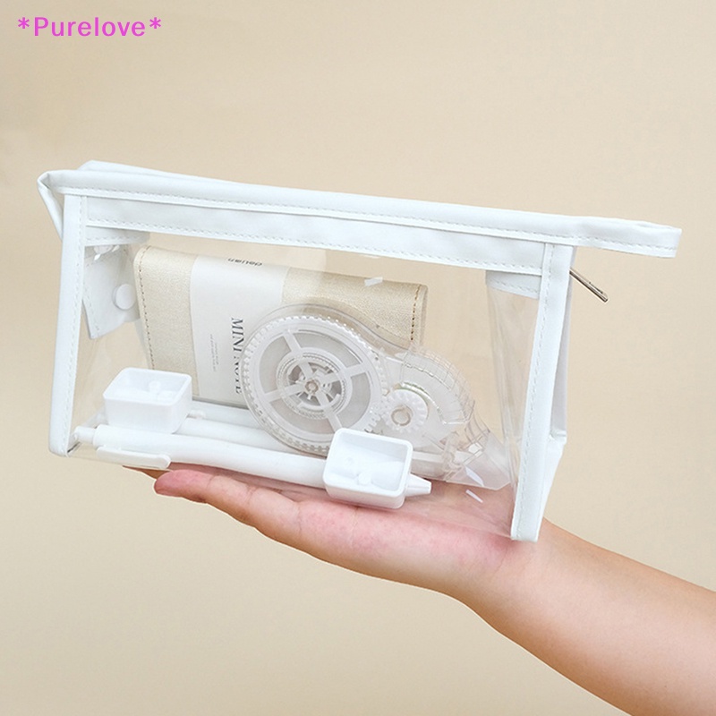 Túi Đựng Bút Trong Suốt Hình Tam Giác Chống Thấm Nước Tiện Dụng Mới