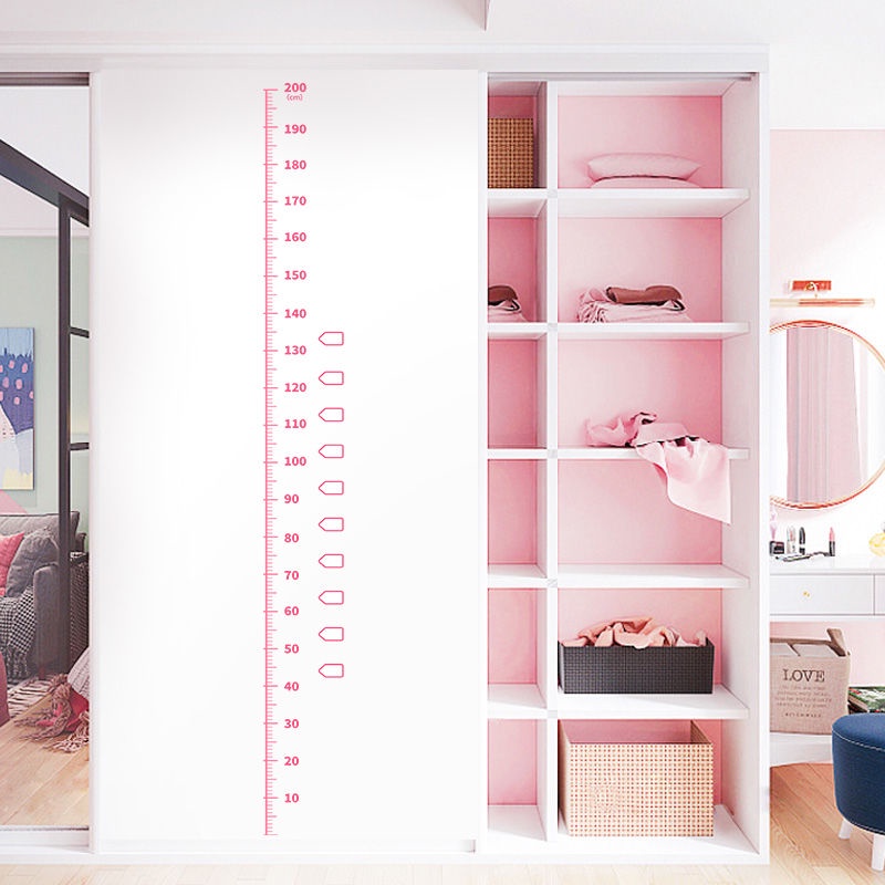 Miếng Dán Tường Hình Thước Đo Chiều Cao Cho Bé