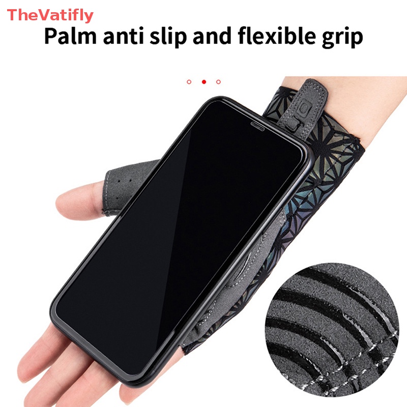 Găng Tay Nửa Ngón Chống Trượt Phản Quang Nhiều Màu Sắc Cho Xe Đạp Leo Núi