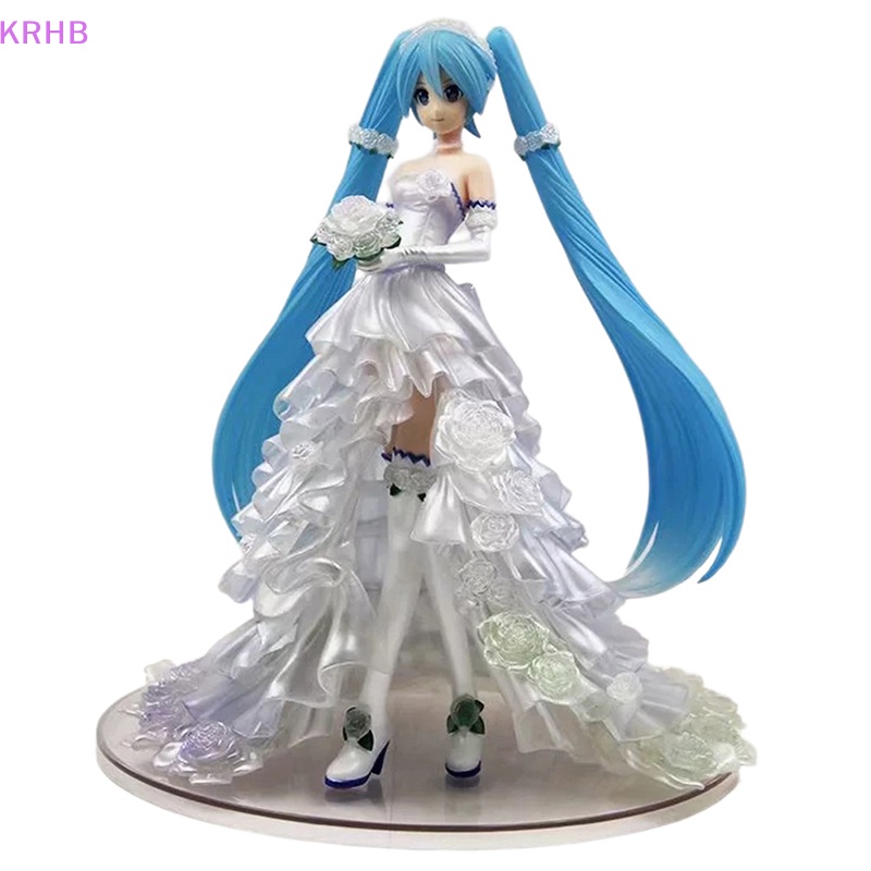 Mô Hình Nhân Vật Hatsune Miku Mặc Đầm Cưới 18cm Mới