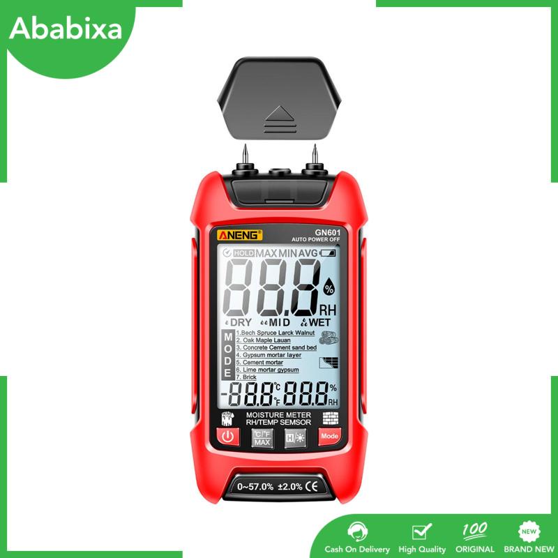 Máy Đo Độ Ẩm / Nhiệt Độ Kỹ Thuật Số Gn601 Màn Hình LCD Chuyên Dụng Cho Sàn Gỗ Cứng