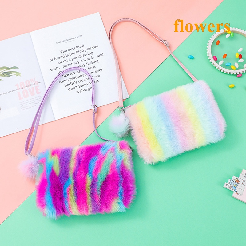 Túi Đeo Chéo Cầu Vồng Dễ Thương Cho Bé