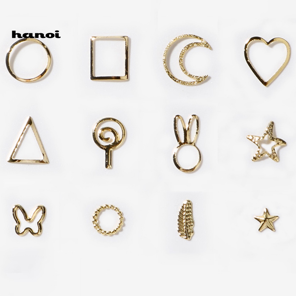 Set 100 Đinh Tán Kim Loại Tạo Hiệu Ứng 3D Trang Trí Móng Nghệ Thuật