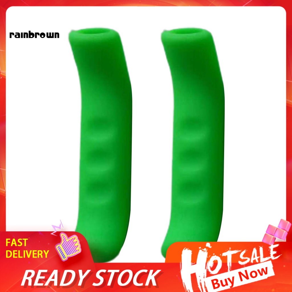 1 Cặp Vỏ Bọc Phanh Xe Đạp Bằng Silicone Chống Trượt Màu Sáng