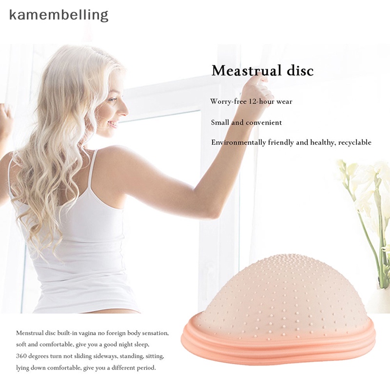 Kamembelling Cốc Nguyệt San Bằng Silicone Phẳng Khử Mùi Có Thể Tái Sử Dụng Cho Nữ