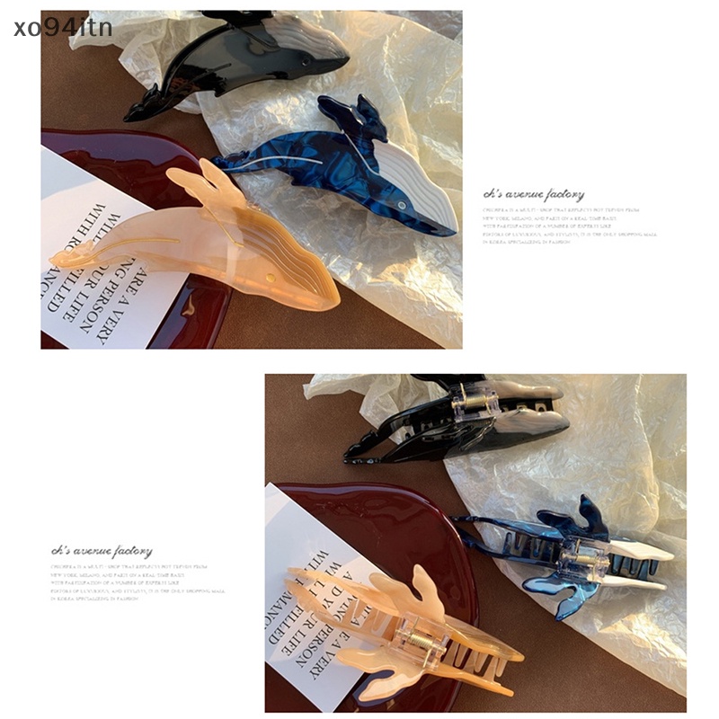 Kẹp Tóc Càng Cua Hình Cá Voi Xanh Dương Phổ Biến Cho Nữ