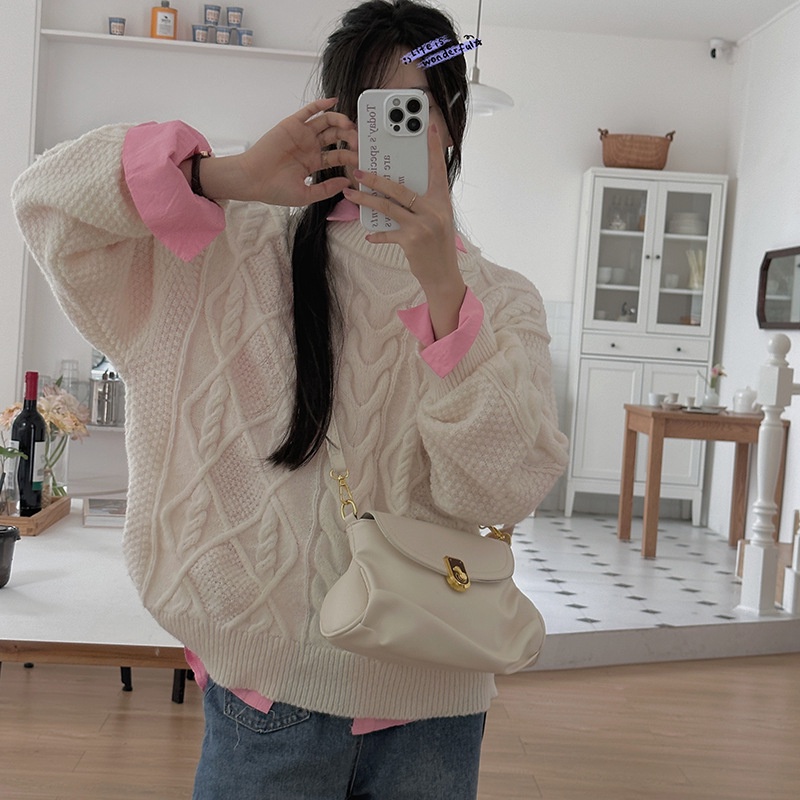 Ielgy Túi Xách Đeo Dưới Cánh Tay Thời Trang Cao Cấp Màu Tương Phản Cho Nữ Niche Messen