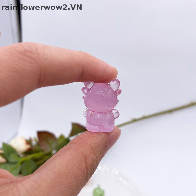 Set 2 Rồng Mini Bằng Nhựa Phát Quang Trang Trí Sân Vườn