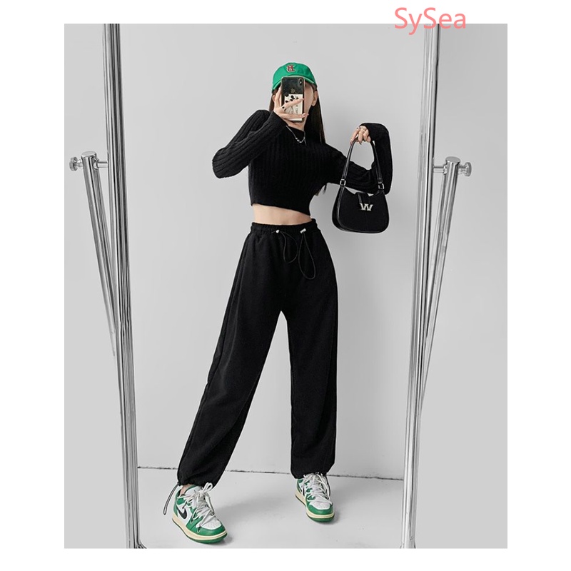 Quần ống rộng Ôm Dáng Phong Cách Mỹ Quyến Rũ Cho Nữ