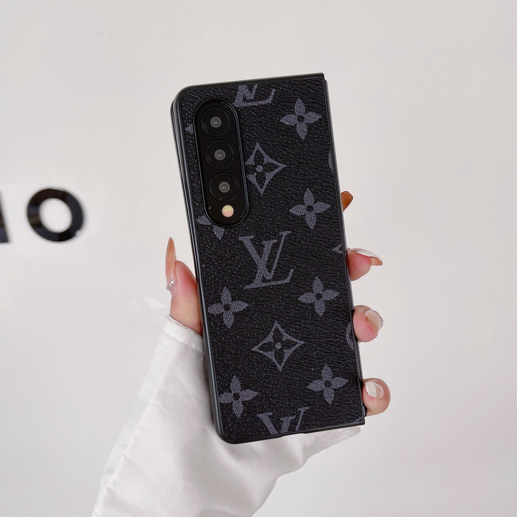 Ốp Điện Thoại Da PU Dạng Gập Phong Cách vintage Sang Trọng Cho Samsung Galaxy Z Fold 1 2 3 Z Fold 4 5G Z Fold3