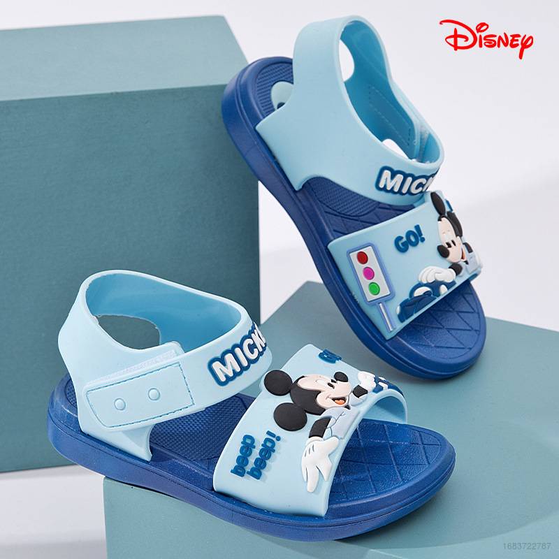 Xăng đan Đế Mềm Chống Trượt Thoáng Khí Không Thấm Nước In Hình Mickey Disney Dành Cho Bé Trai