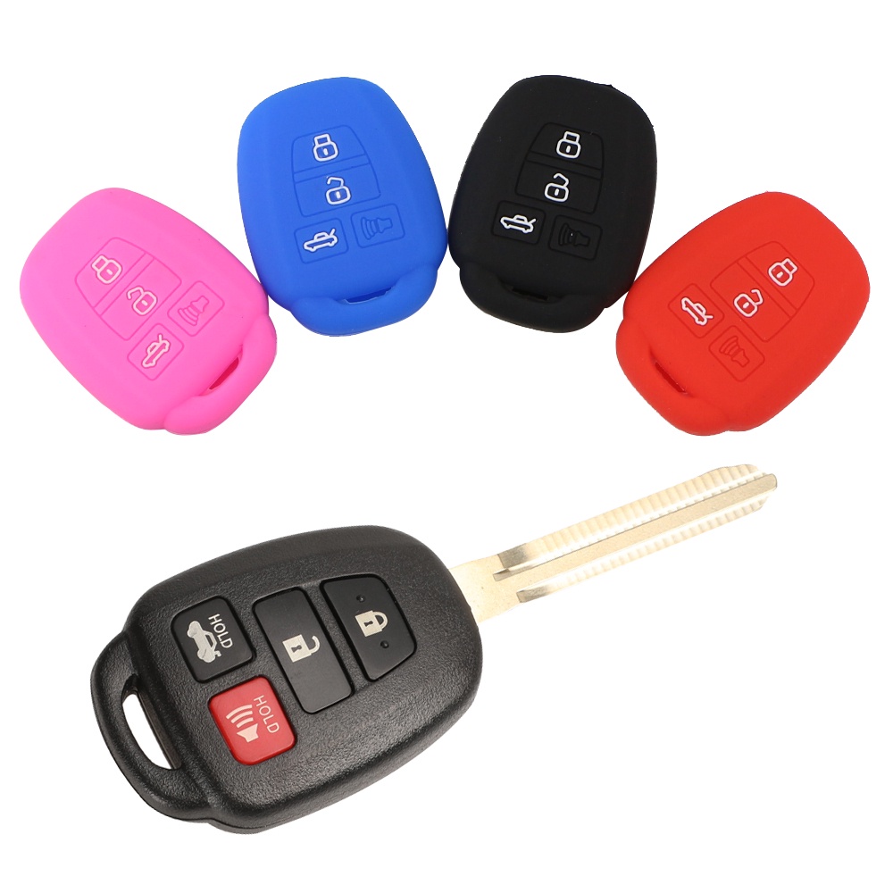 Vỏ Silicone Bảo Vệ Chìa Khóa Xe Hơi Toyota Camry 2019 Rav4 2018 Corolla 2016 Tacoma Vios Prius C Highlander