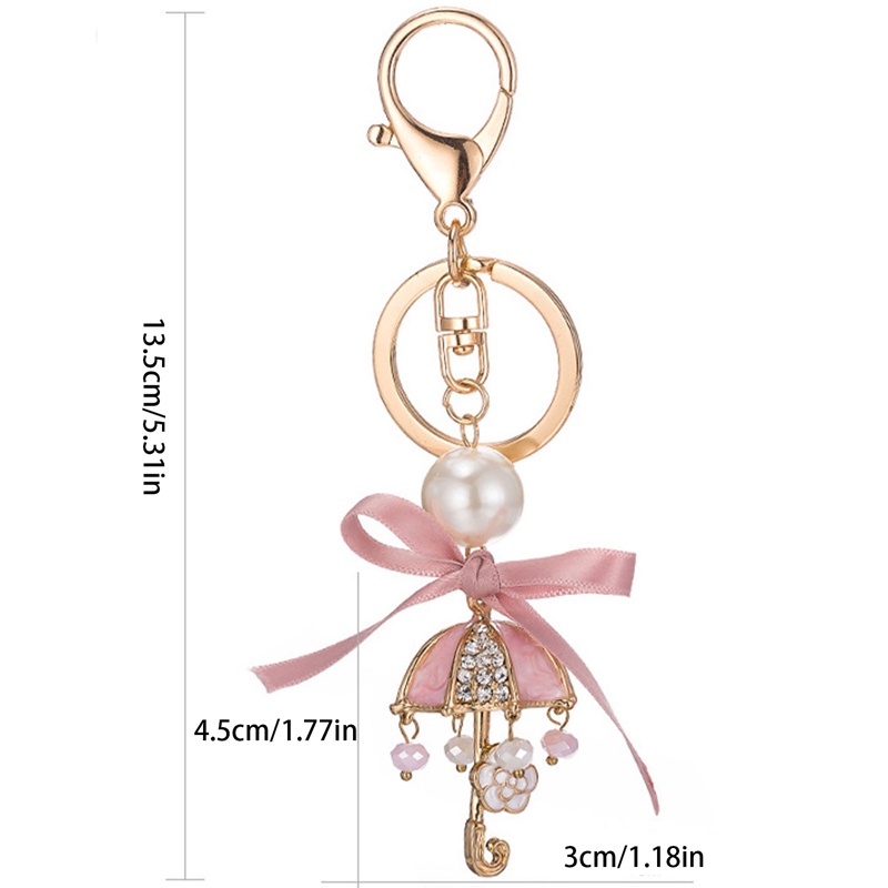 Móc Khóa Hình Nơ Thắt Ruy Băng Màu Hồng Bằng Hợp Kim Thời Trang Cho Nữ