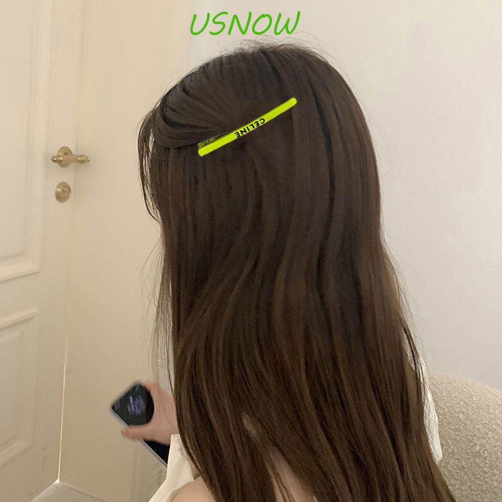 Kẹp Tóc Mỏ Vịt Màu Nhám In Chữ Thời Trang Dễ Thương Cho Nữ