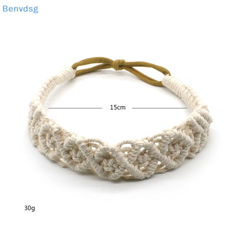 Benvdsg > Băng Đô Thể Thao Bằng Cotton Bện Co Giãn Phong Cách Boho Cổ Điển Cho Nữ