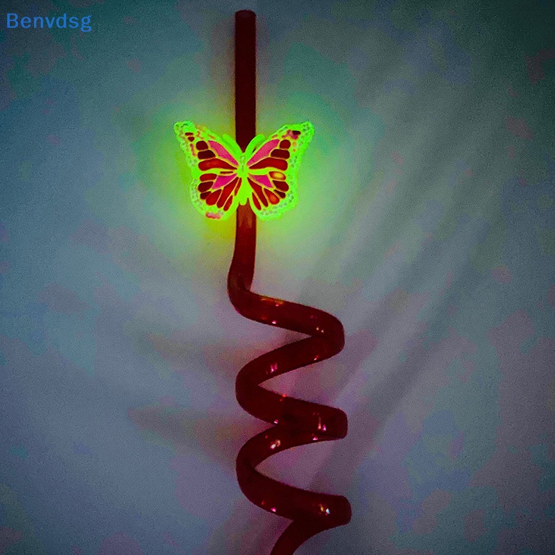 Benvdsg > Ống Hút Hình Bướm Có Đèn Ngủ Sáng Tạo Trang Trí Tiệc Cá Nhân