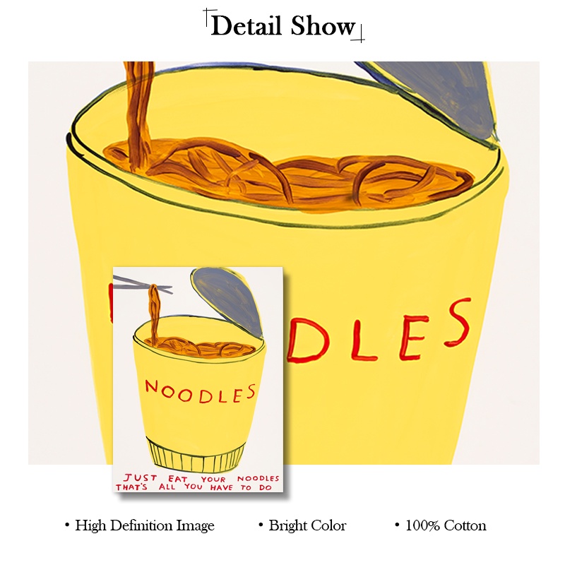 Tranh Vải Bạt Treo Tường In Hình David Shrigley / Mèo / Voi / Ngọn Lửa Trang Trí Nhà Cửa Phong Cách Bắc Âu