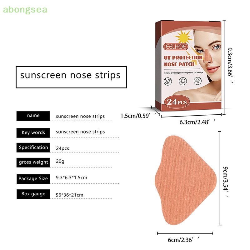 Set 24 Miếng Dán Mũi Chống Nắng Bảo Vệ Da Khỏi Tia UV Hiệu Quả abongsea
